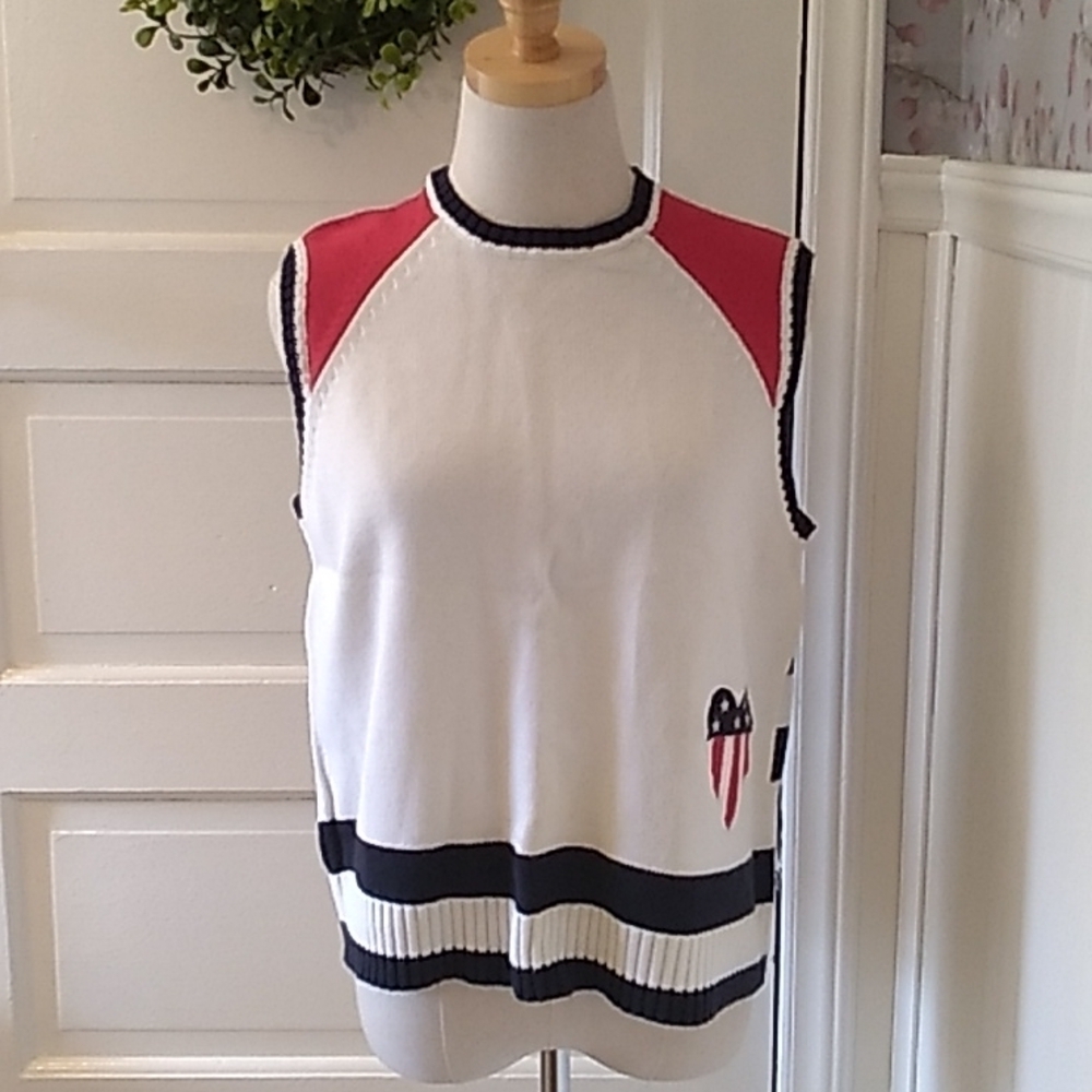 Karen Scott Sport XL patriotic sweater